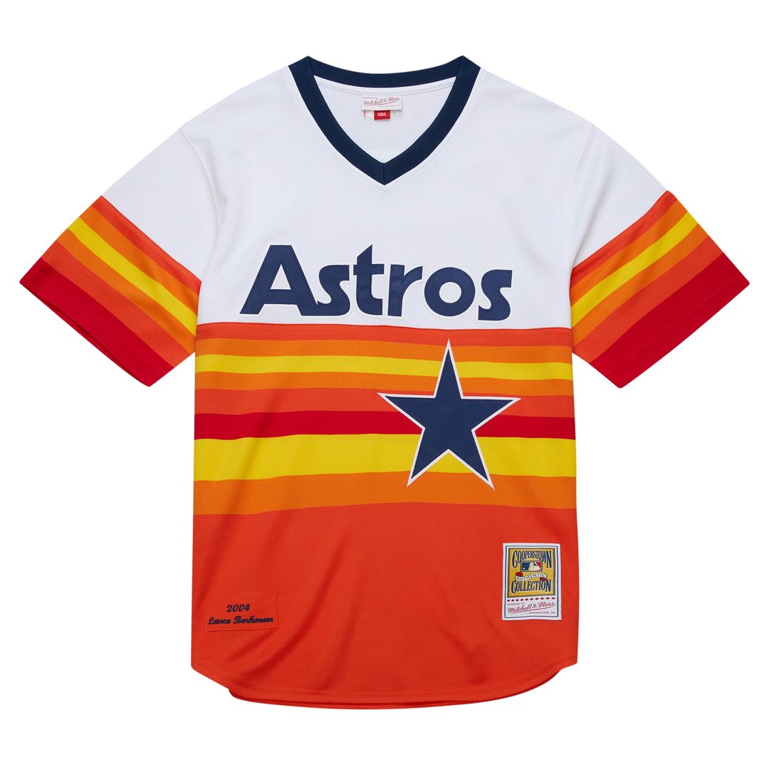 Houston Astros Lance Berkman Mitchell & Ness 2004 Cooperstown Authentic Throwback Jersey - White