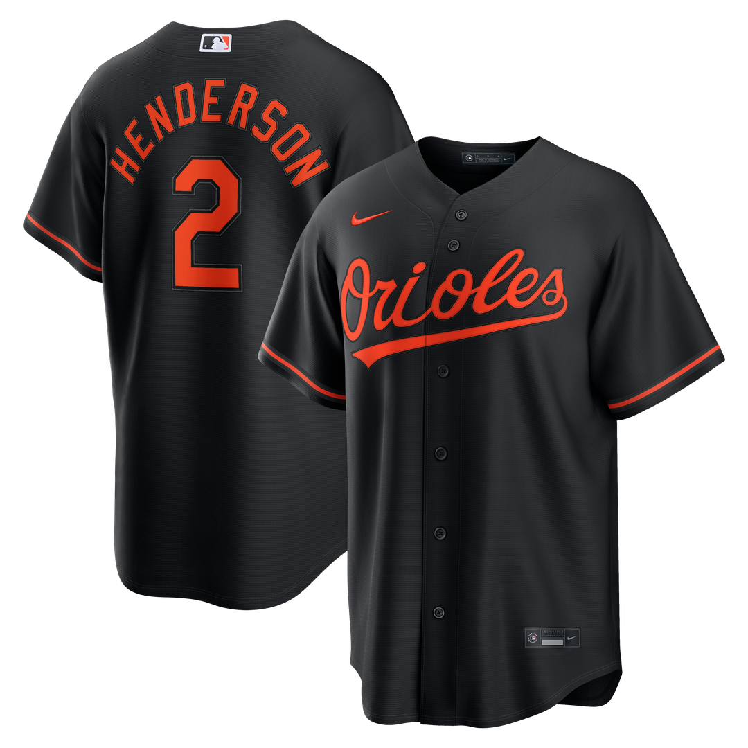 Baltimore Orioles Gunnar Henderson Nike Alternate Replica Jersey - Black
